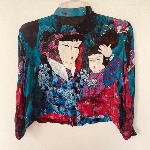 Chico’s SILK Size XS kimono blouse - Picture 9 of 11